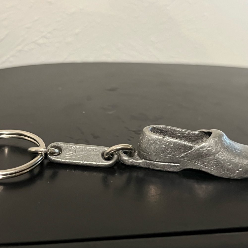 Silver Keychain Accessory, pewter shoe